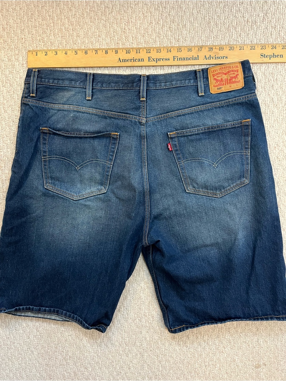 Levi's 569 Denim Dark Wash Loose Straight Fit Blue Jean Street Men’s W44